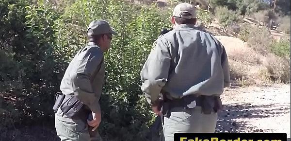  Sexy latina gets stripped and fucked by border patrol agent